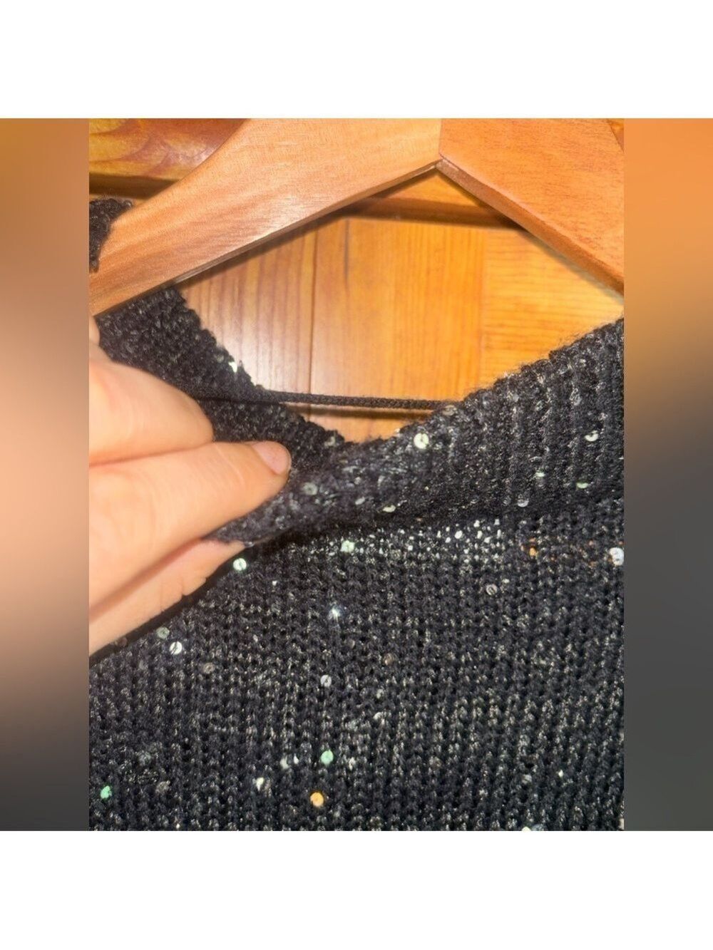 VERO MODA Holiday Sparkly Shimmer Going Out Sleeveless Top Size M/L With Stretch - Picture 6 of 13
